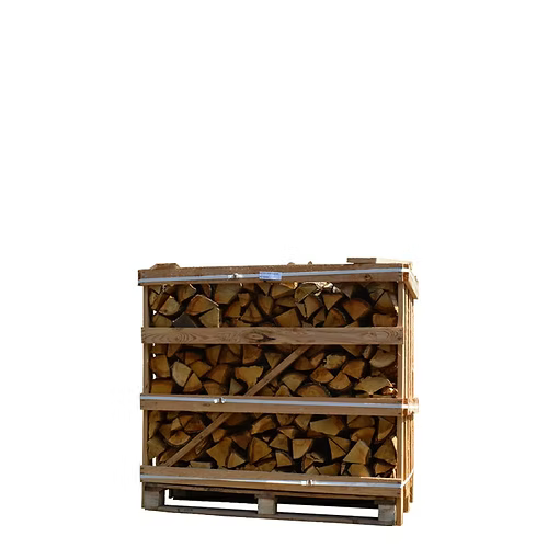 Caisse à bûches en chêne ultra sec 30 cm – 2.5 Stères  ( Humidité <10% )