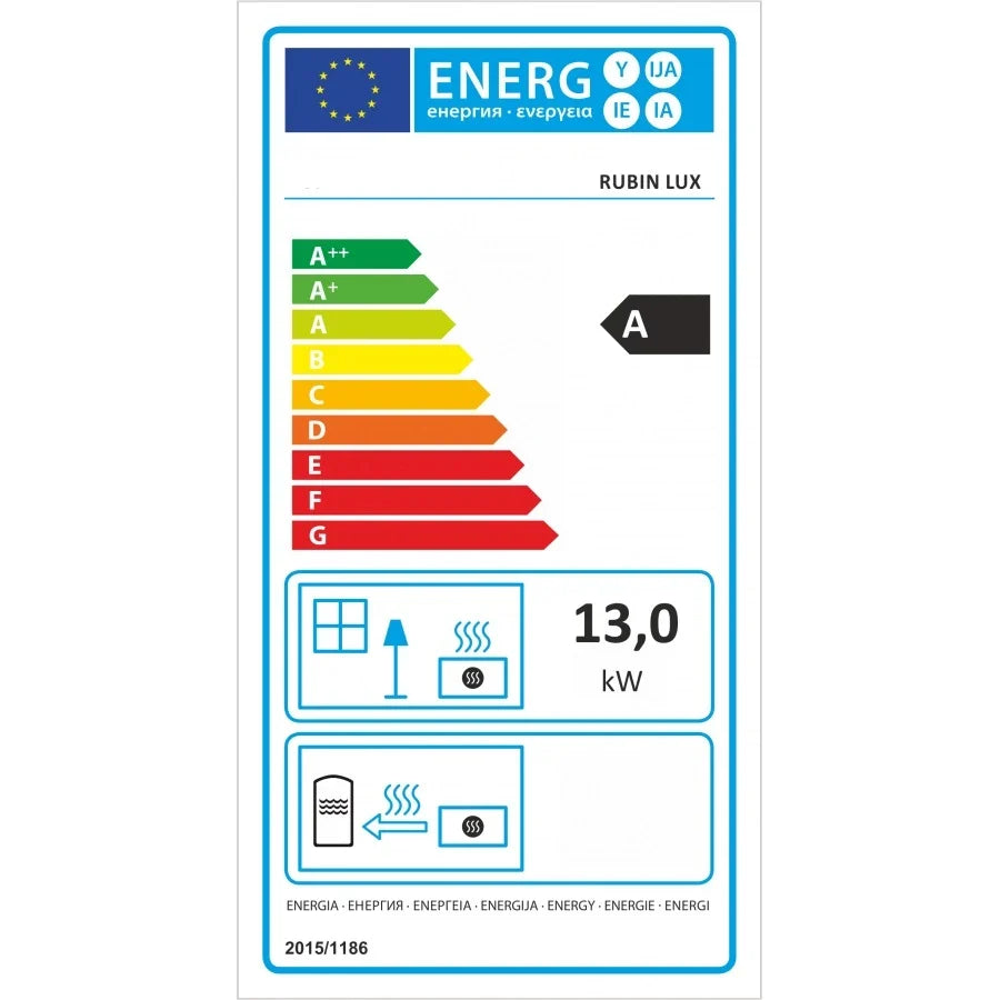 Poêle à bois BELLEZA RUBIN LUX Noir 13kW (max 21 kW)