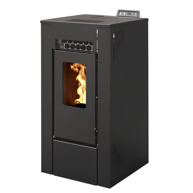 Poêle à granulés étanche connecté wifi - EMAFLAM DALA Noir - 7,9kW