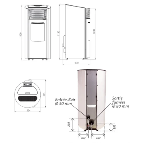 Pack promo : Poêle à granulés Etanche avec WiFi - EMAFLAM REVA - 8.2 kW
