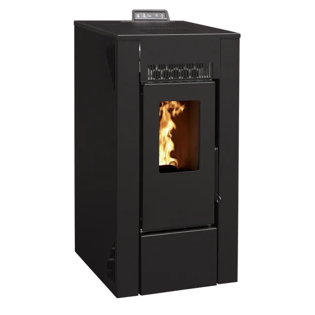 Poêle à granulés étanche connecté wifi - EMAFLAM DALA Noir - 7,9kW